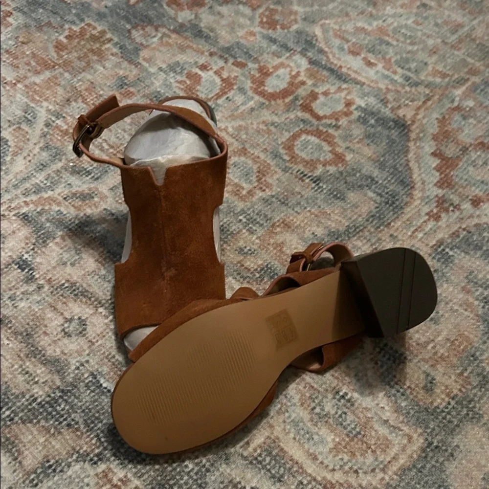 MARKET & SPRUCE Brown Suede Women's Heeled Sandals STITCH FIX SIZE 7.5